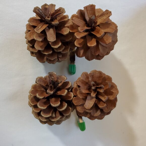 Natural Unscented Wooded Pinecone Clip Ornaments – Holiday Décor – Set of (2) - Picture 7 of 7